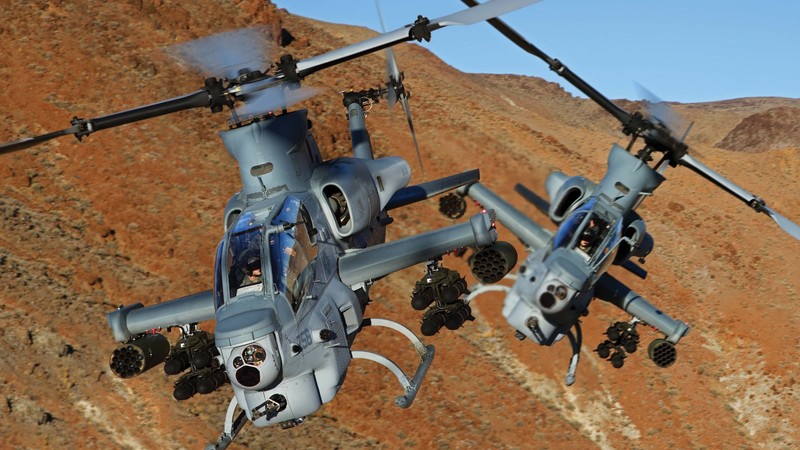 Viper, AH-1Z, Bell, attack helicopter, U. S. Marine, Zulu Cobra, flight, mountain