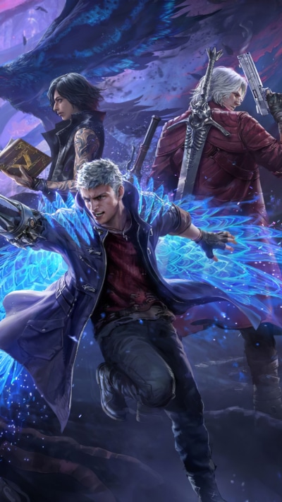 Video Game Devil May Cry 5, Dante (Devil May Cry), Nero (Devil May Cry), Devil May Cry, V (Devil May Cry), 750x1334