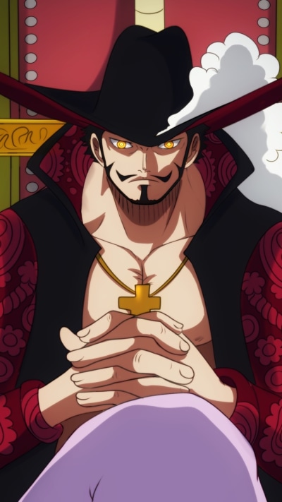 Anime One Piece, Dracule Mihawk, 750x1334