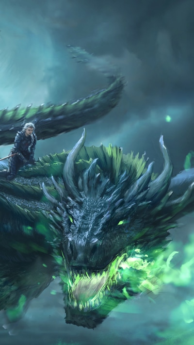 Fantasy Dragon, Woman Warrior, 750x1334