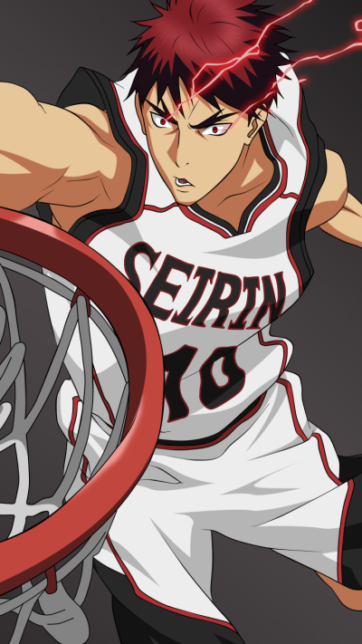 Anime Kurokos Basketball, Taiga Kagami, 750x1334