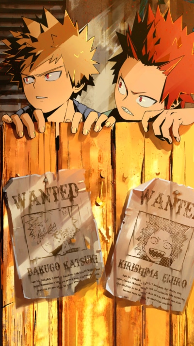 Anime My Hero Academia, Katsuki Bakugou, Eijiro Kirishima, 750x1334
