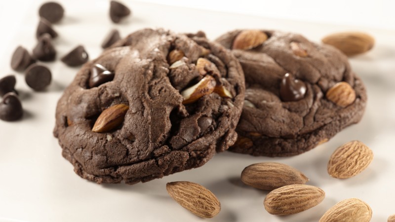 cookies, Chocolate, recipe, cooking, almonds