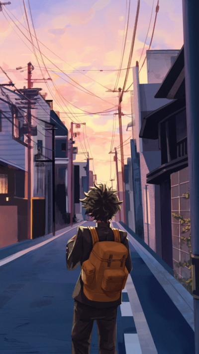 Anime My Hero Academia, Izuku Midoriya, 750x1334