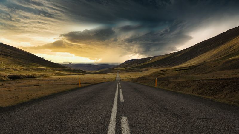road, distance, marking, asphalt, 4k