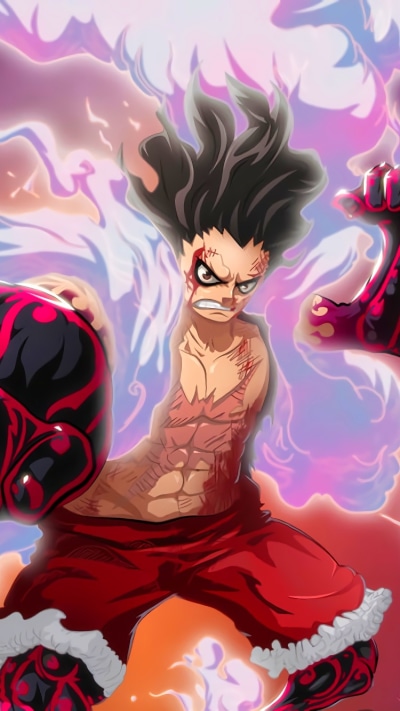 Anime One Piece, Angry, Gear Fourth, Monkey D. Luffy, 750x1334
