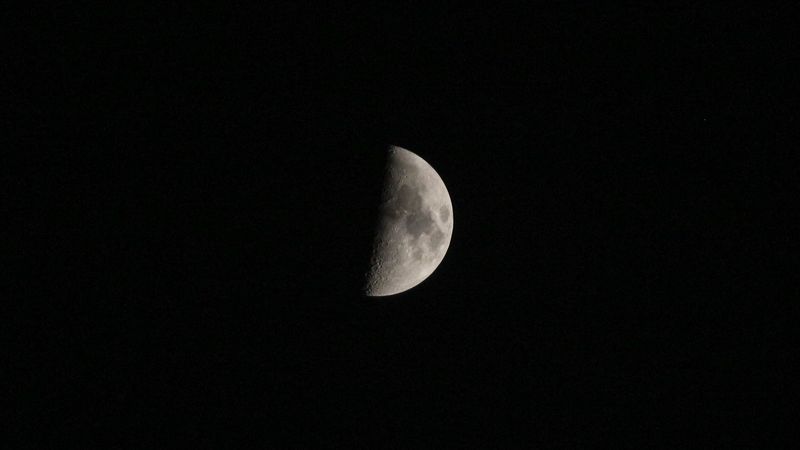 moon, space, shadow, dark, 4k