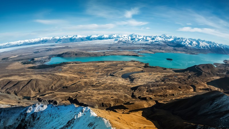 Lake Tekapo, 4K, South Island, New Zealand, booking, rest, travel, mountains, sky, clouds, vacation
