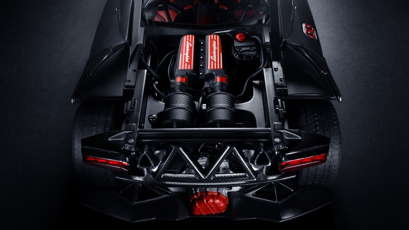 Lamborgini, engine, back, opened, racing, supercar