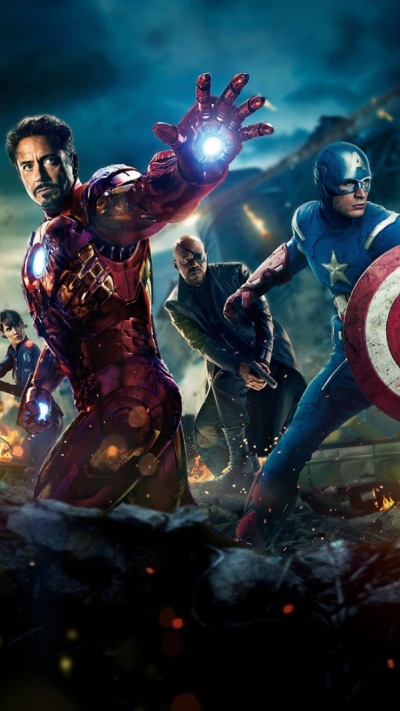 Movie The Avengers, Iron Man, Captain America, Chris Evans, Avengers, Nick Fury, 750x1334