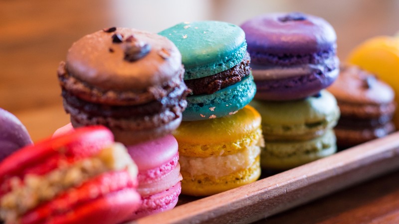 macaroon, French pastries, cookies, colorful