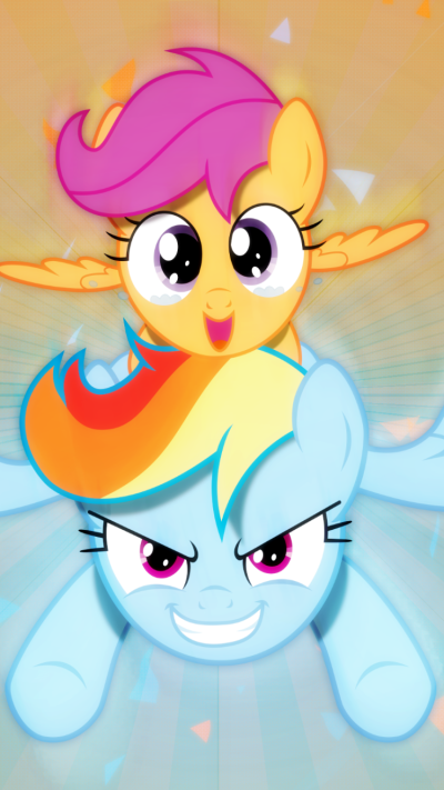 TV Show My Little Pony: Friendship is Magic, Scootaloo (My Little Pony), My Little Pony, Rainbow Dash, Vector, 750x1334