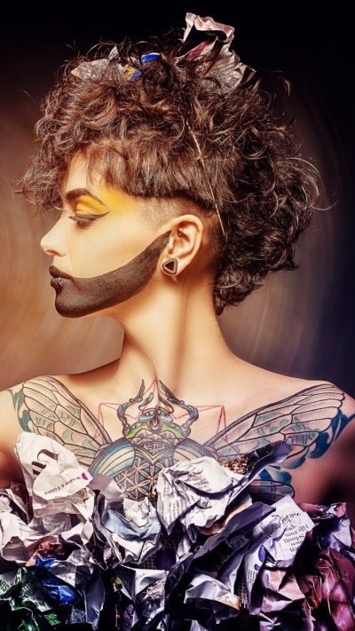 Women Tattoo, Brunette, Makeup, Fan, Model, 750x1334