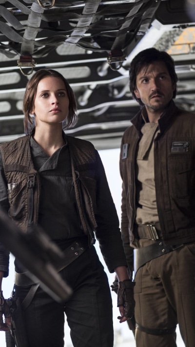 Movie Rogue One: A Star Wars Story, Felicity Jones, Diego Luna, Cassein Willix, Jyn Erso, Star Wars, 750x1334