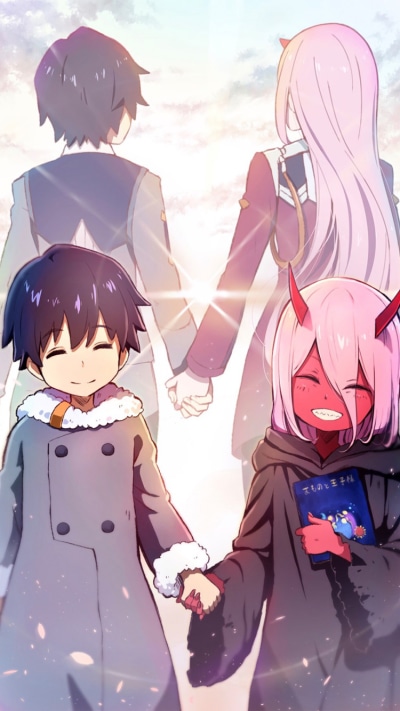 Anime Darling in the FranXX, Hiro (Darling In The FranXX), Zero Two (Darling In The FranXX), 750x1334