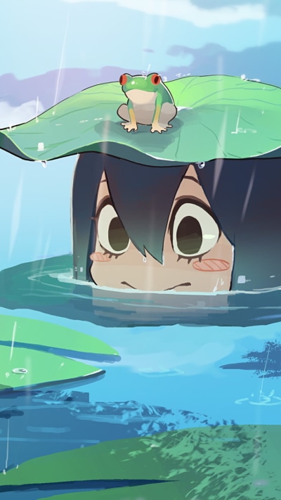 Anime My Hero Academia, Tsuyu Asui, 750x1334