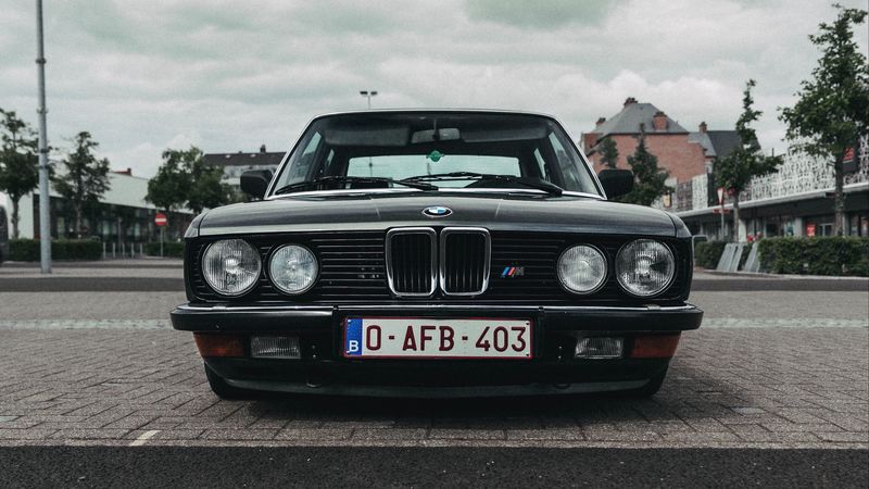 bmw e9, bmw, car, retro, front view, 4k