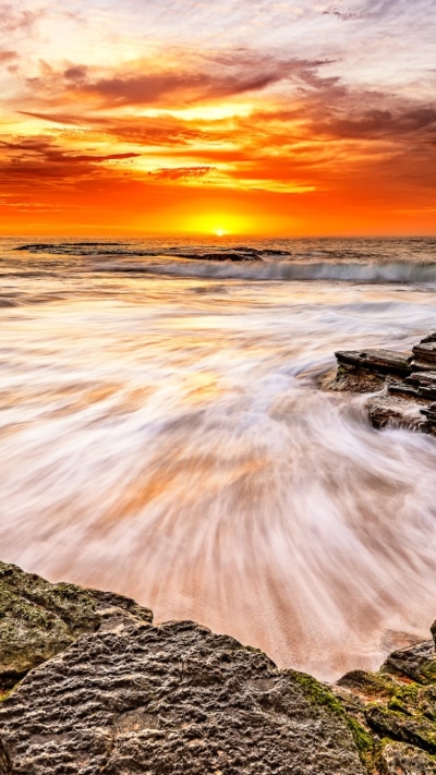 Earth Sunset, Sea, Earth, Slate, Ocean, 750x1334