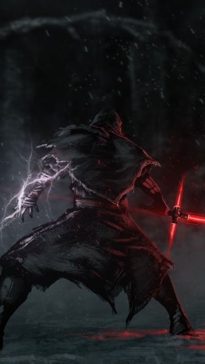 Movie Star Wars Episode VII: The Force Awakens, Lightsaber, Kylo Ren, Star Wars, 750x1334