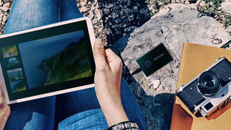 Samsung T7 Touch SSD, CES 2020, 4K