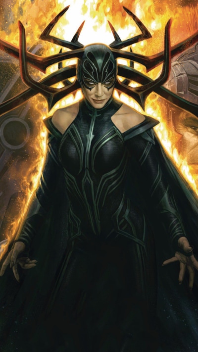 Movie Thor: Ragnarok, Hulk, Valkyrie (Marvel Comics), Hela (Marvel Comics), Thor, Loki (Marvel Comics), 750x1334
