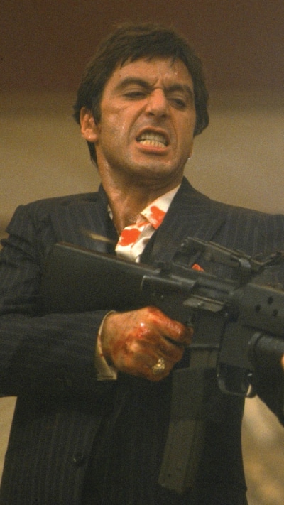 Movie Scarface, Tony Montana, Gun, Al Pacino, 750x1334