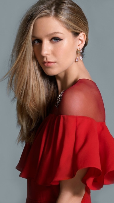 Celebrity Melissa Benoist, American, Actress, Blue Eyes, Blonde, 750x1334
