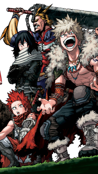 Anime My Hero Academia, Eijiro Kirishima, Shouta Aizawa, All Might, 750x1334