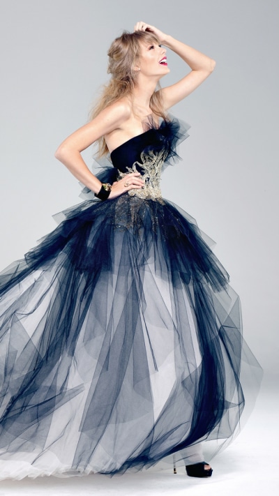 Music Taylor Swift, Blue Dress, American, Singer, Lipstick, Blonde, 750x1334