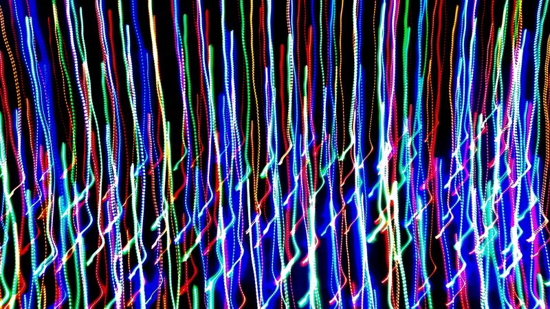 neon, wavy, multi-color, 4k