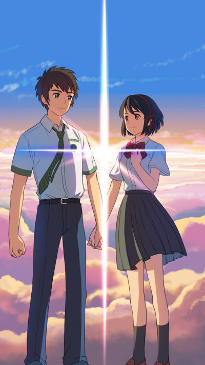 Anime Your Name., Kimi No Na Wa., Mitsuha Miyamizu, Taki Tachibana, 750x1334