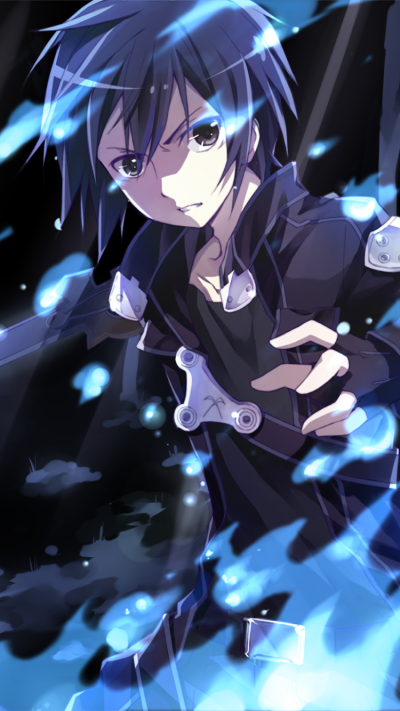 Anime Sword Art Online, Kazuto Kirigaya, Kirito (Sword Art Online), 750x1334