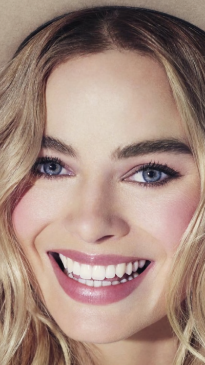 Celebrity Margot Robbie, Smile, Blonde, Hat, Blue Eyes, Actress, 750x1334