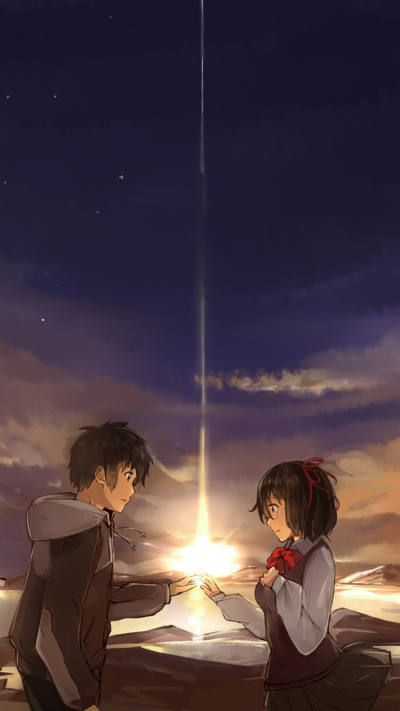 Anime Your Name., Kimi No Na Wa., Taki Tachibana, Mitsuha Miyamizu, 750x1334