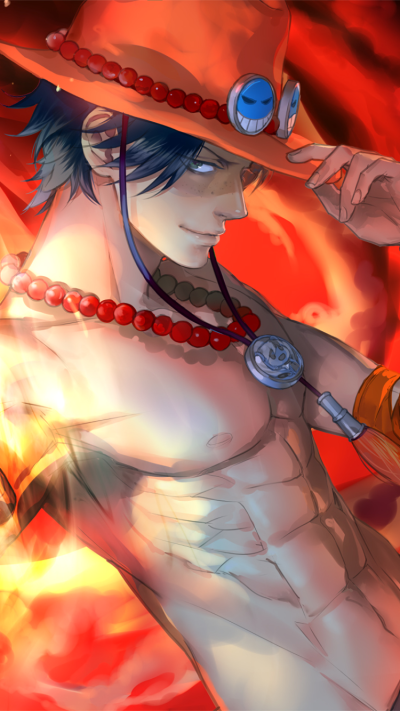 Anime One Piece, Portgas D. Ace, 750x1334