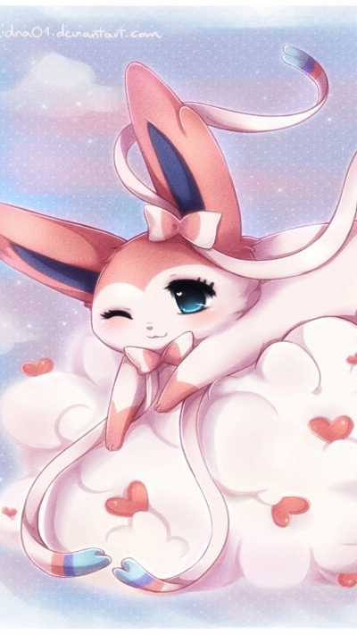 Anime Pokémon, Eeveelutions, Sylveon (Pokémon), 750x1334