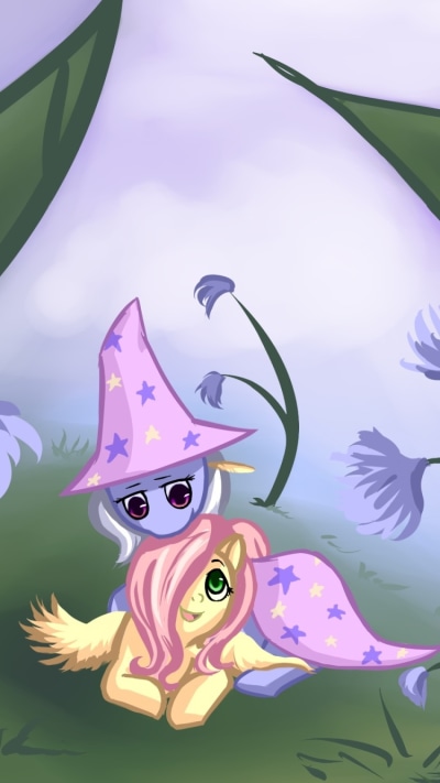 TV Show My Little Pony: Friendship is Magic, Trixie (My Little Pony), Fluttershy (My Little Pony), 750x1334