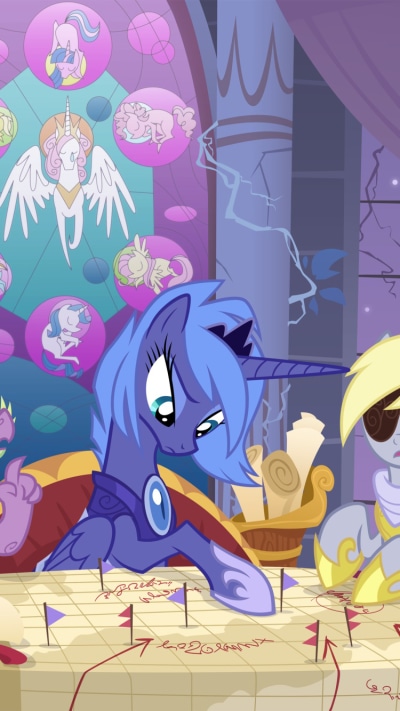 TV Show My Little Pony: Friendship is Magic, Trixie (My Little Pony), Derpy Hooves, Princess Luna, 750x1334