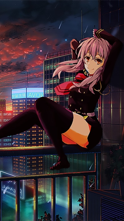 Anime Seraph of the End, Shinoa Hīragi, 750x1334