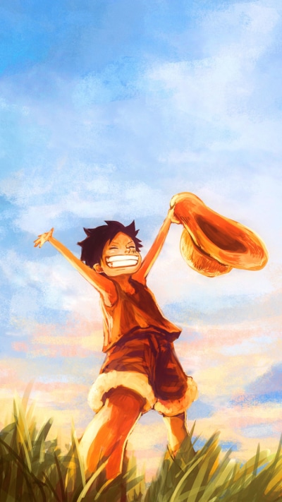 Anime One Piece, Monkey D. Luffy, 750x1334