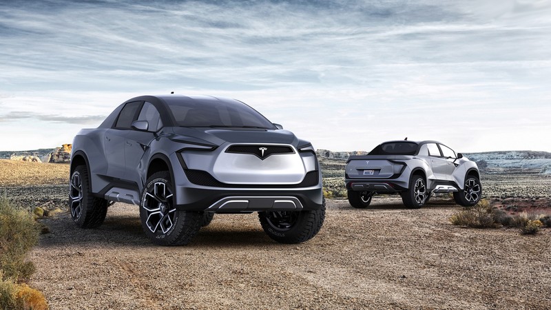 Tesla Pickup Model P, SUV, electric cars, 4K