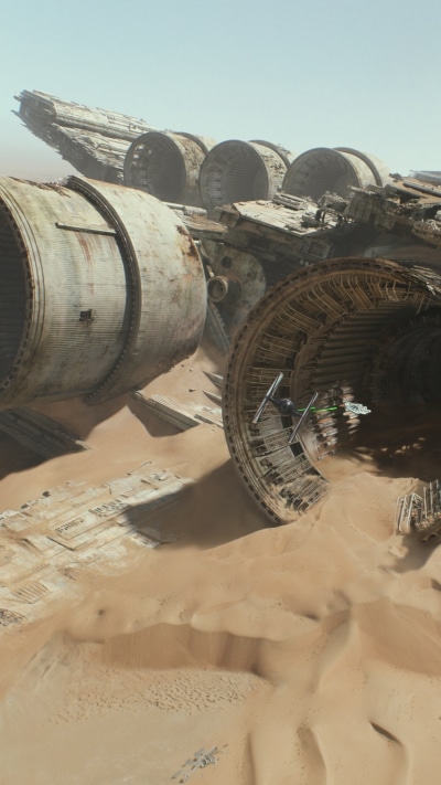 Movie Star Wars Episode VII: The Force Awakens, Star Wars, Millennium Falcon, TIE Fighter, 750x1334