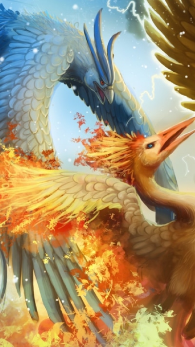 Anime Pokémon, Moltres (Pokémon), Legendary Pokémon, Zapdos (Pokémon), Articuno (Pokémon), 750x1334