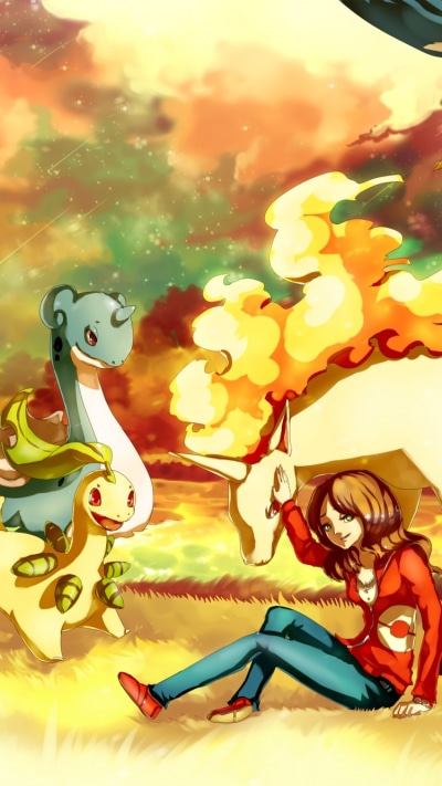 Anime Pokémon, Swellow (Pokémon), Pikachu, Rapidash (Pokémon), Lapras (Pokémon), Bayleef (Pokémon), 750x1334