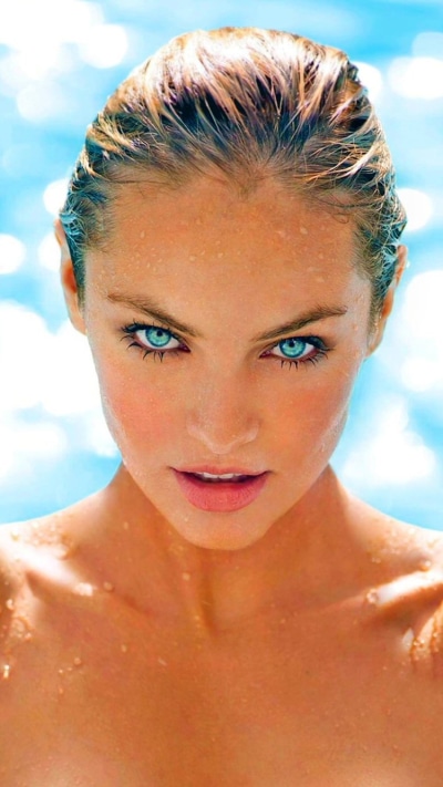 Women Candice Swanepoel, Face, Blue Eyes, Summer, Sunny, 750x1334