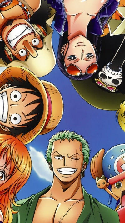 Anime One Piece, Nico Robin, Brook (One Piece), Monkey D. Luffy, Franky (One Piece), Nami (One Piece), 750x1334