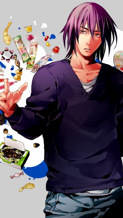 Anime Kurokos Basketball, Atsushi Murasakibara, 750x1334