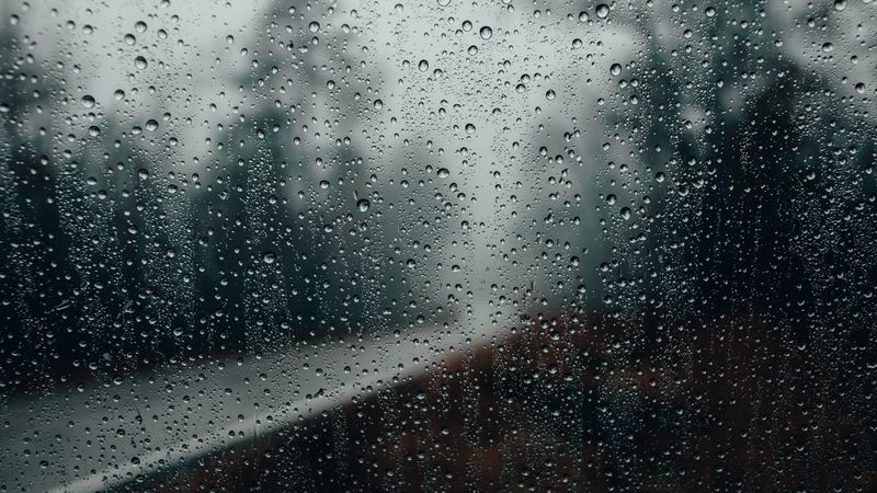 glass, drops, surface, rain, 4k