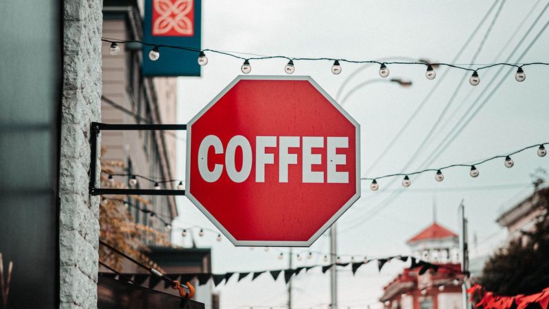 coffee, sign, inscription, stop, 4k