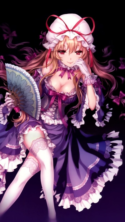 Anime Touhou, Yukari Yakumo, 750x1334